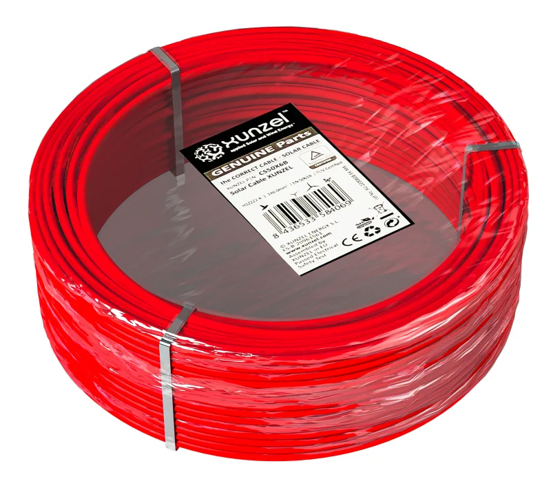 Cable solar fotovoltaico xunzel cs20x6r 6mm2 20m rojo