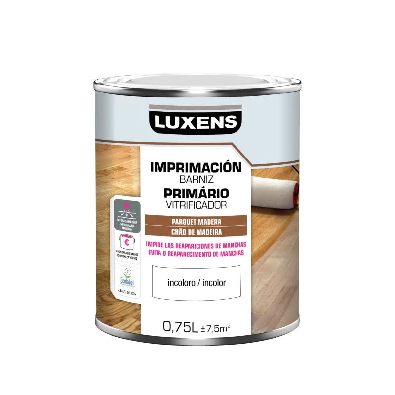 Imprimación al agua parquet luxens 750ml
