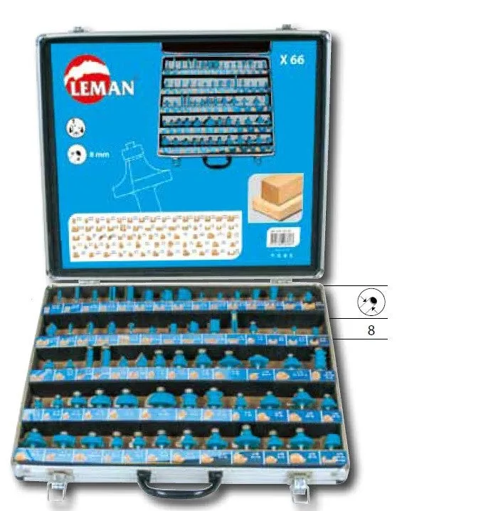 Caja de 66 fresas hm q. 8 mm - leman - 428.700.66