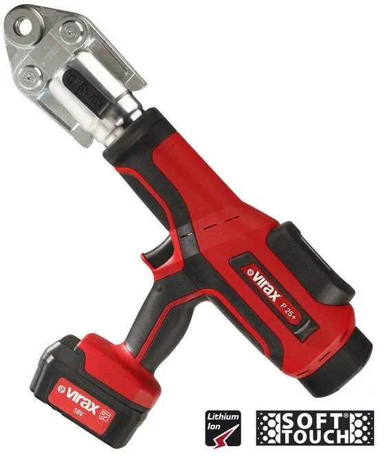 Virax viper® p25+ herramienta de crimpado electrohidráulica con 1 batería de 18v 3ah + 1 cargador - 253263