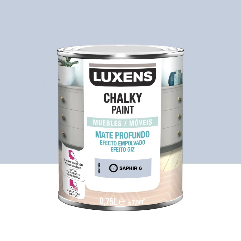 Pintura a la tiza luxens 750ml saphir 6
