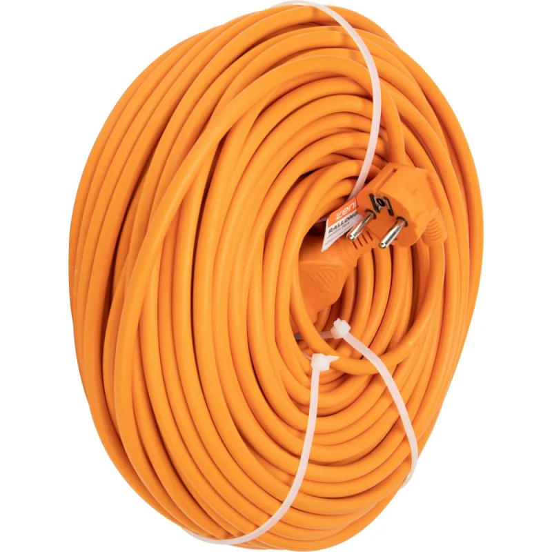 Zenitech - prolunga da giardino, 16 a, ho5vv-f, 3g1,5, 2p+terra, 50 m, colore: arancione