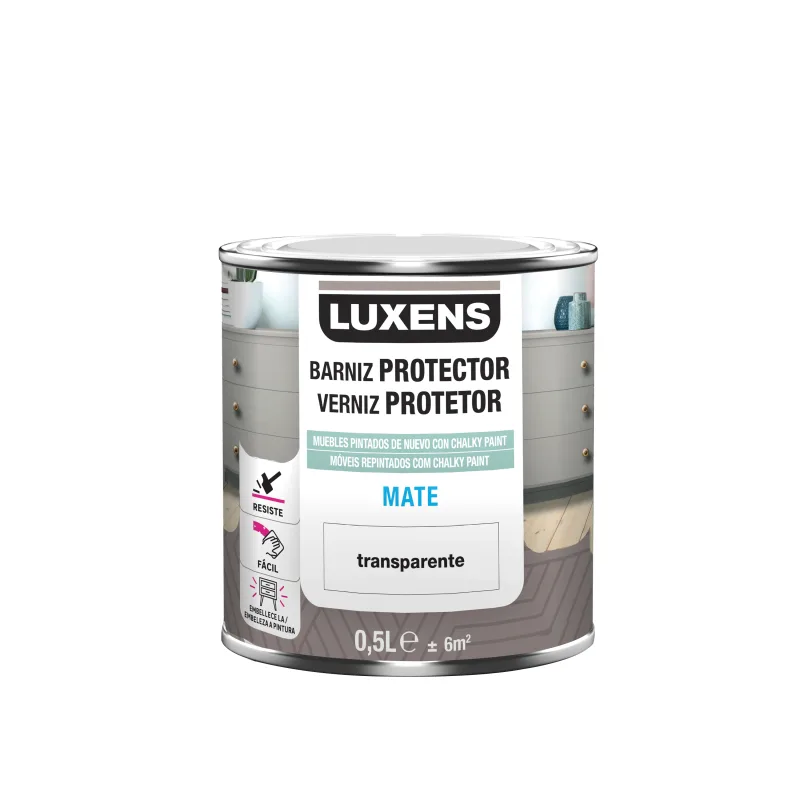 Barniz protector chalk mate luxens 500ml transparente