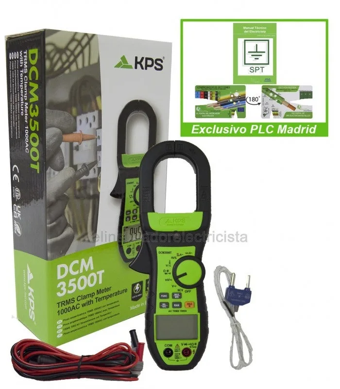 Pinza amperimétrica dcm3500t de kps