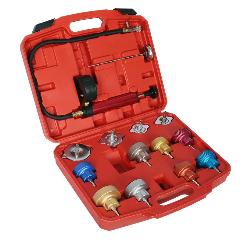 Set universal comprobación rellenado sistema refrigeración 14 piezas para diversos modelos automóvil