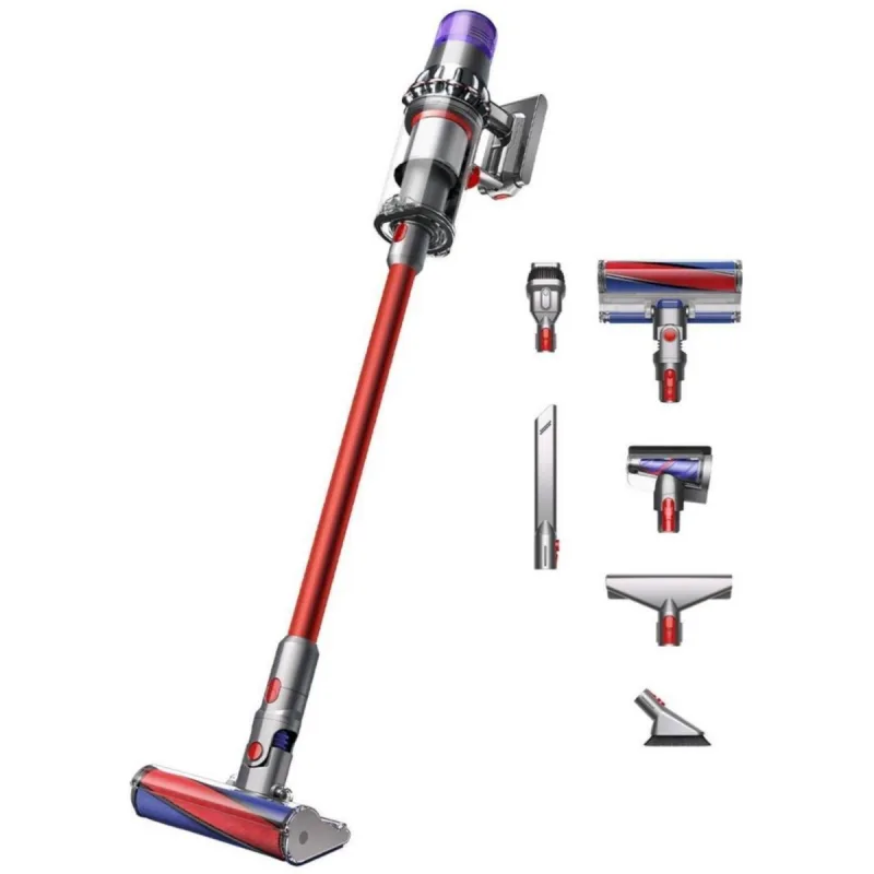 Dyson v11 fluffy aspiradora escoba 2 en 1 batería secar sin bolsa níquel, rojo