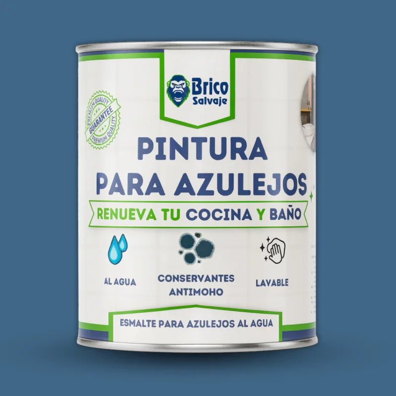 Bricosalvaje pintura para azulejos | marino | 4l | acabado brillante | color intenso