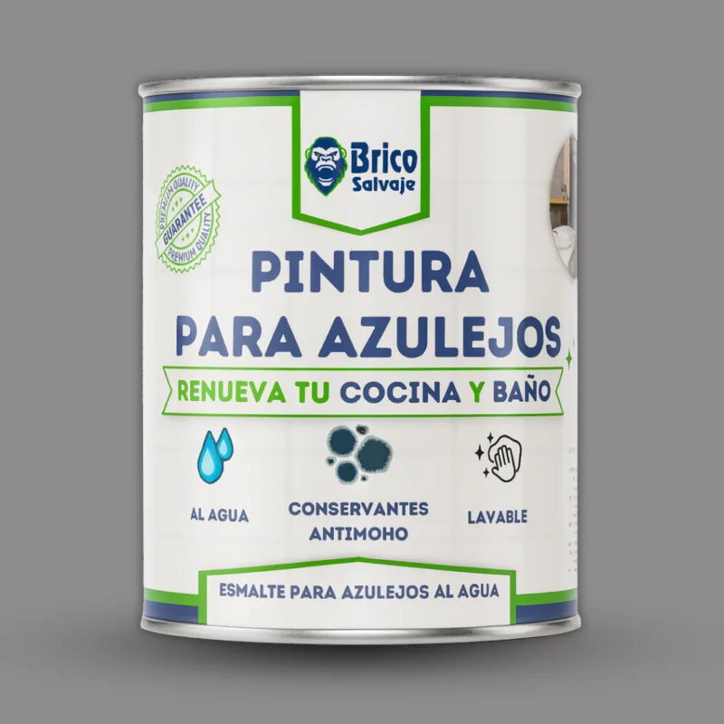 Bricosalvaje pintura para azulejos | gris cálido 4l | acabado satinado | estilo moderno y acogedor