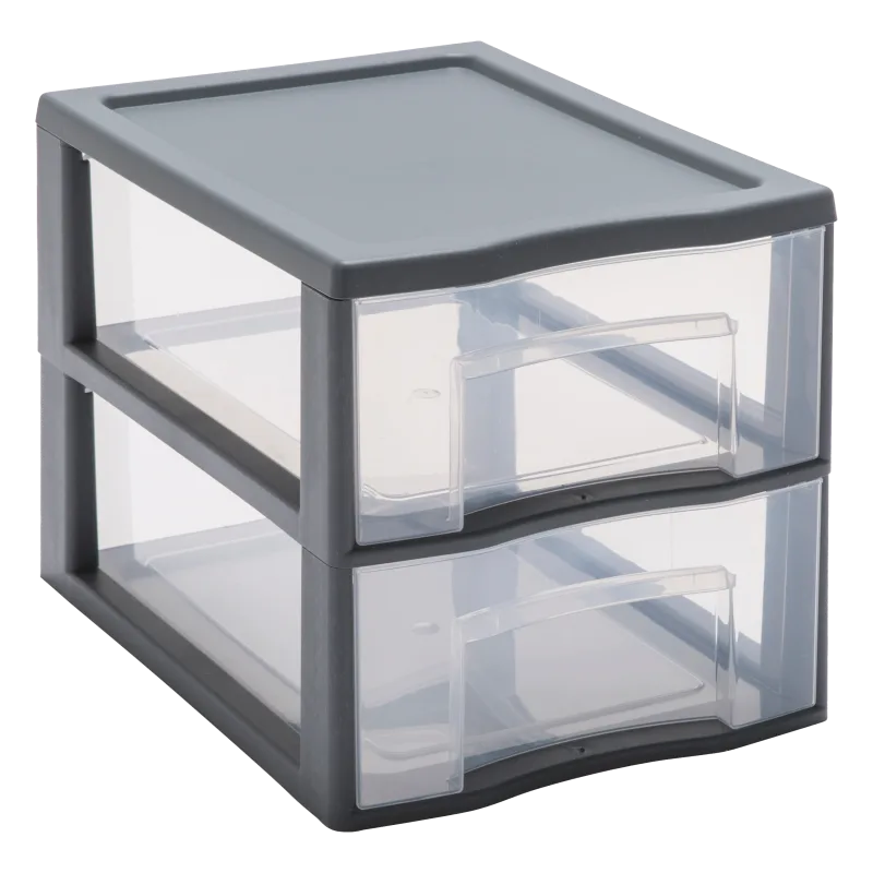 Torre con 2 cajones en plástico reciclado de 36.5x25.5x26cm