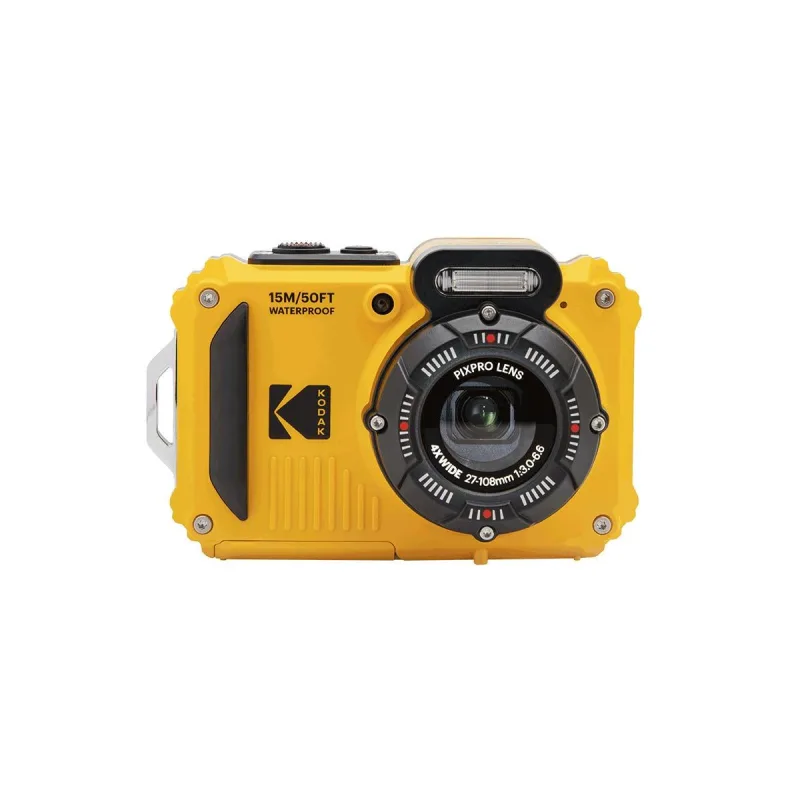 Kodak pixpro wpz2 - fotocamera digitale compatta, 16 mpixel, impermeabile e antiurto, colore: giallo/giallo