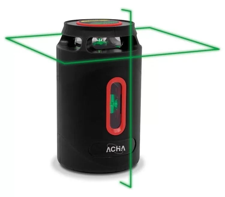 Acha nivel laser cruz lata 360º 40 m.