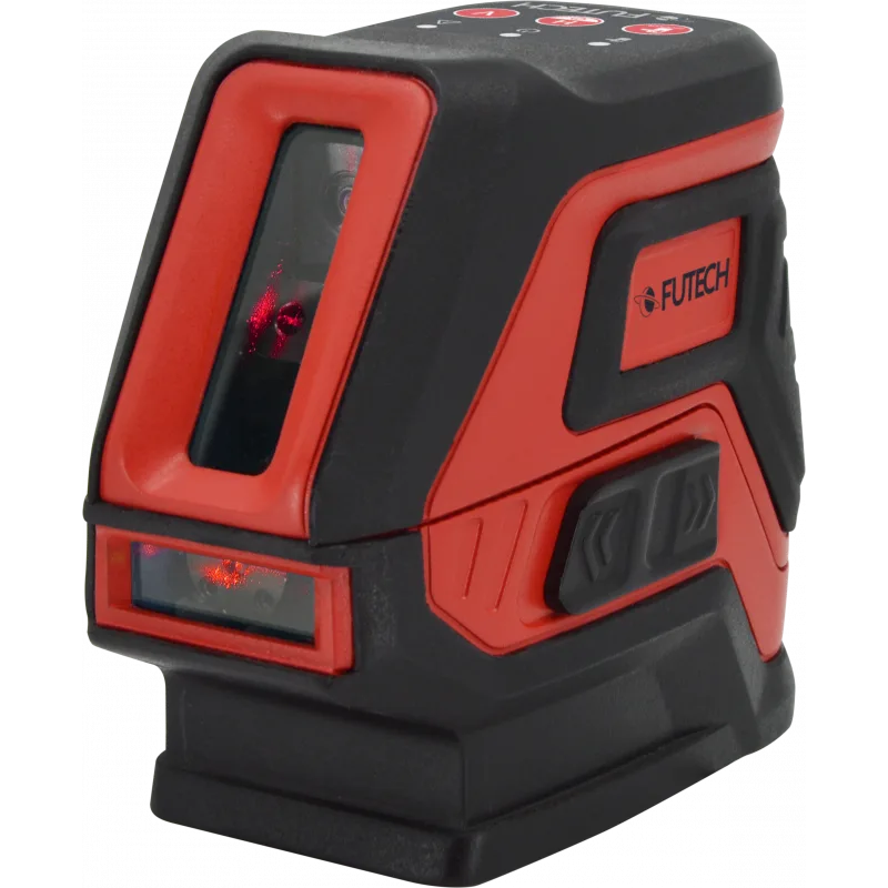 Láser de bolsillo con 1 línea roja horizontal y 1 línea vertical.