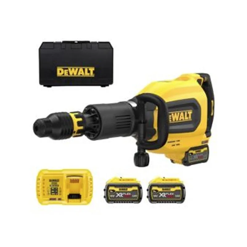 Martillo demoledor dewalt xr flexvolt 54v 3ah li-ion sds-max - 27j - 3 baterías - dch911x3-qw