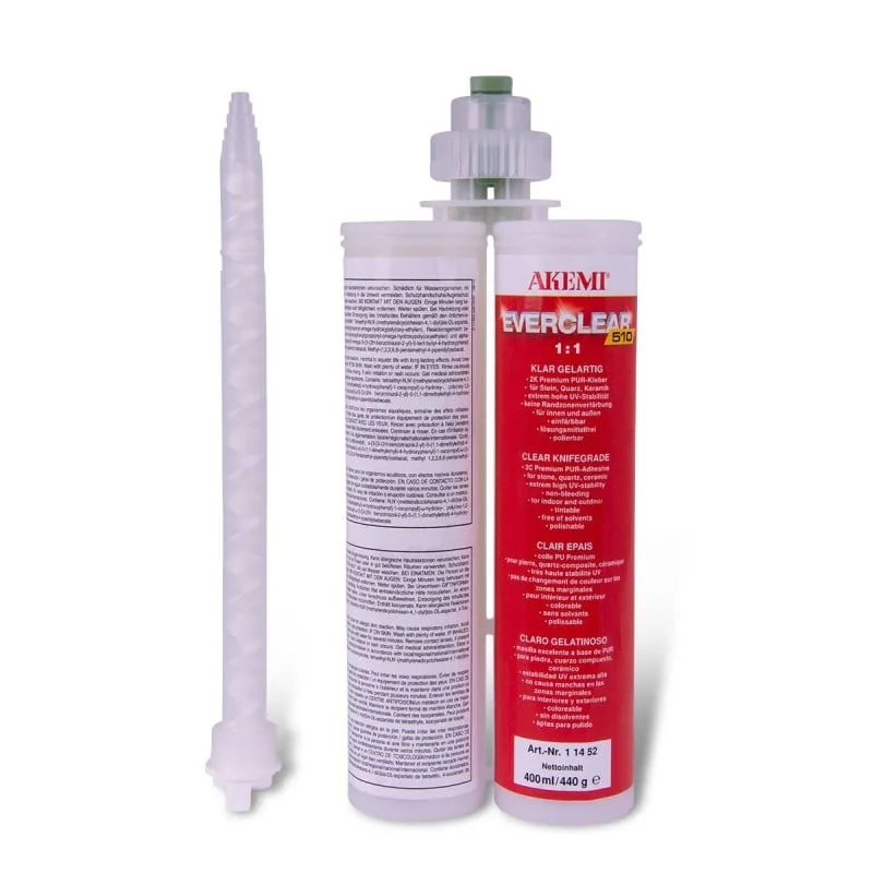 Everclear 510 - pegamento de pu de dos componentes - akemi - cartucho de 395 ml