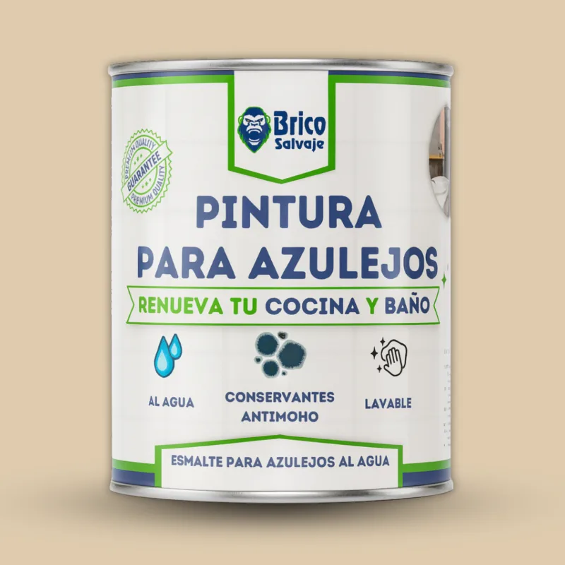 Bricosalvaje pintura para azulejos | moreno | 4l | acabado brillante | color duradero