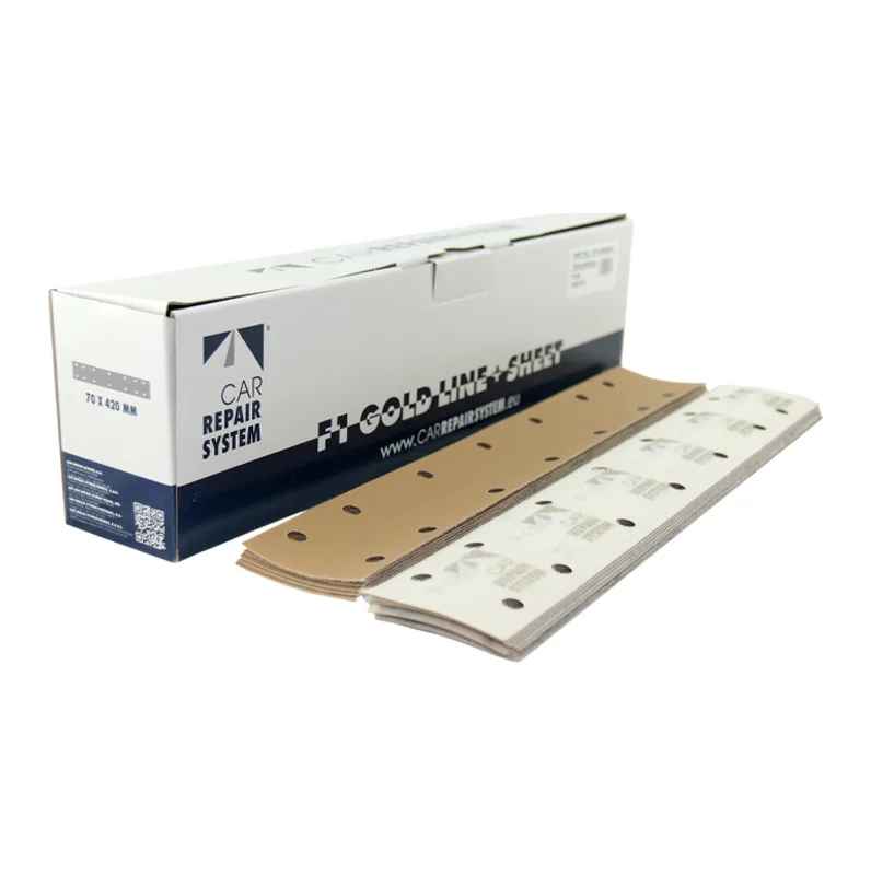 Tiras abrasivos 14 aguj. p80 70x420 mm gold line 100 uds.