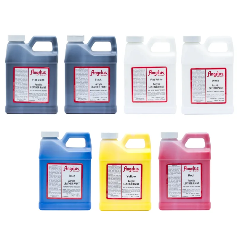 Pack 7 colores pintura angelus 472 ml