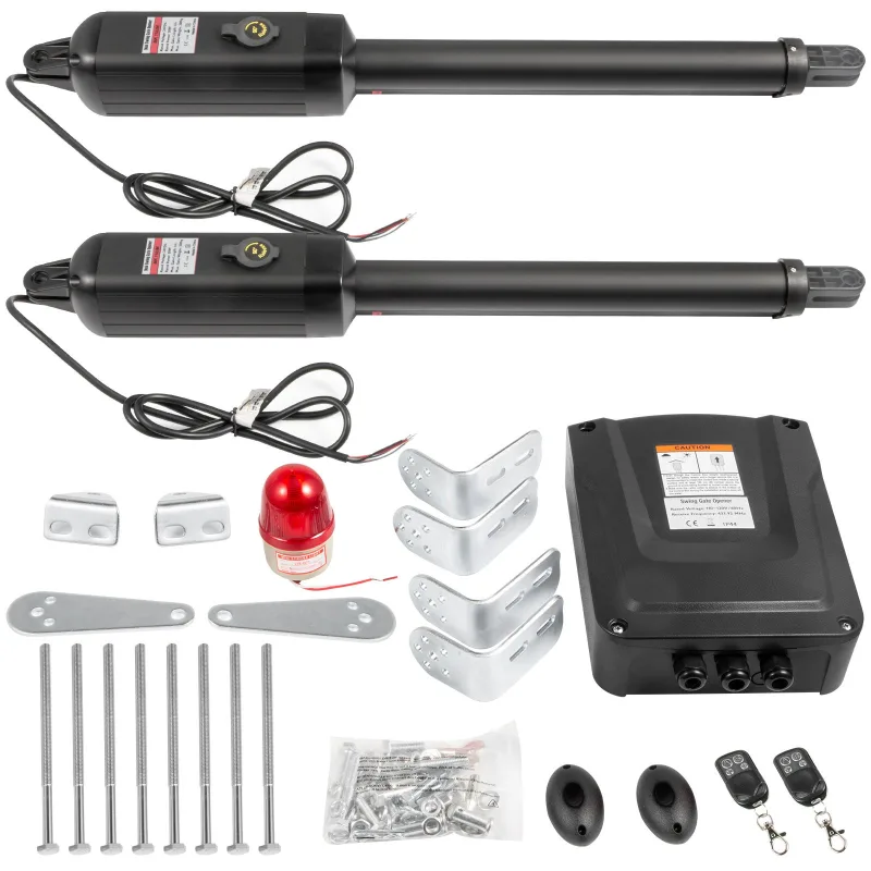 Abridor puerta automático eléctrico,capacidad vevor 399 kg,abridor de puerta batiente doble,longitud 5,5 m,velocidad 16 mm/s,80 w