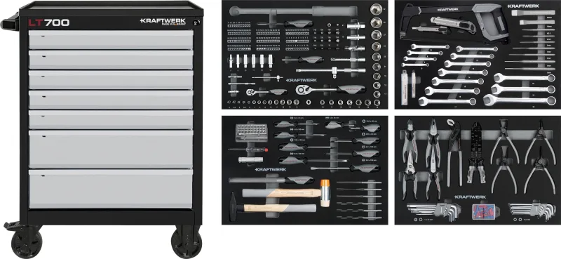 Kraftwerk lt line servante d'atelier lt700, 7 tiroirs, 337-pcs.