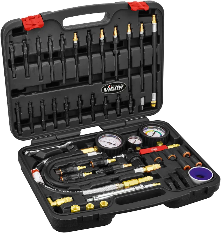 Vigor v4461 juego de comprobador de compresión y de pérdida de presión ∙número de herramientas: 48