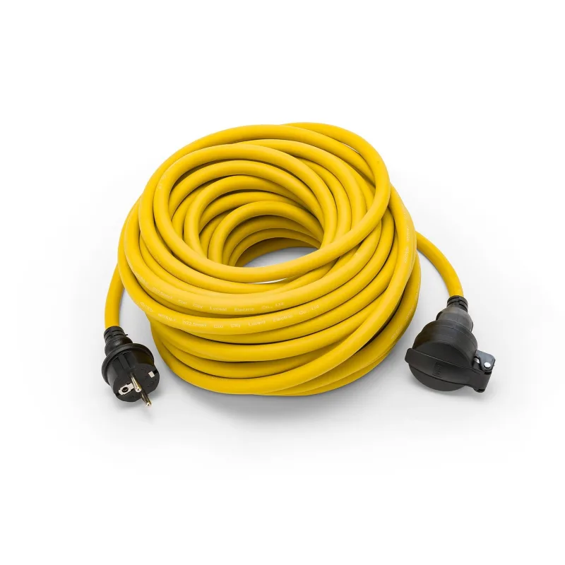 Cable de extensión para obra, m/h, toma/enchufe estándar francés, 20 metros. h07rn-f 3g2.5mm2, nf, ce - ip44