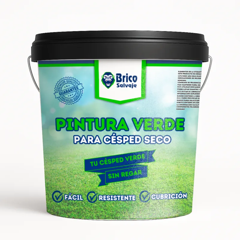 Pintura verde especial para césped y hierba 14l bricosalvaje