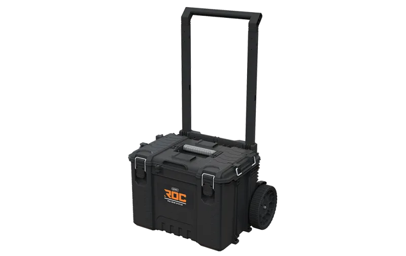 Keter roc pro gear caja de herramientas móvil resistente de 28, negro/gris