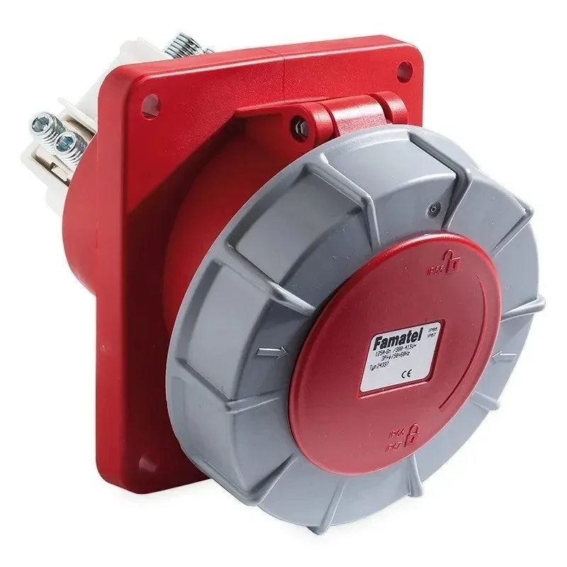 Base inclinada 10° 3p+t 125a 400v ip67 famatel 24337