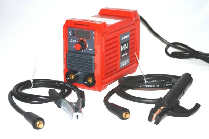 Mini soldador inverter 225a portátil eléctrico 220 v igbt pantalla digital y puerto usb