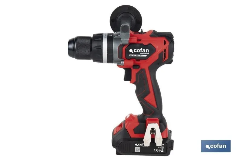Cofan taladro 20 v.1 bateria 2.0 ah.cargador percutor box