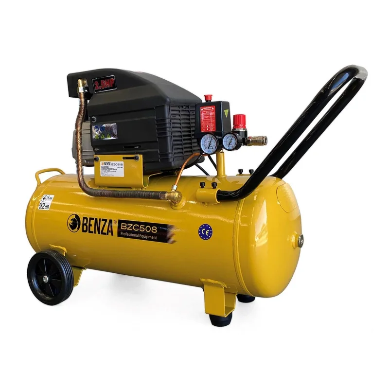 Compresor de pistón benza bzc508 | 50l | 1500w | 8 bares de presión | portátil y compacto | ideal para pintura y carpintería