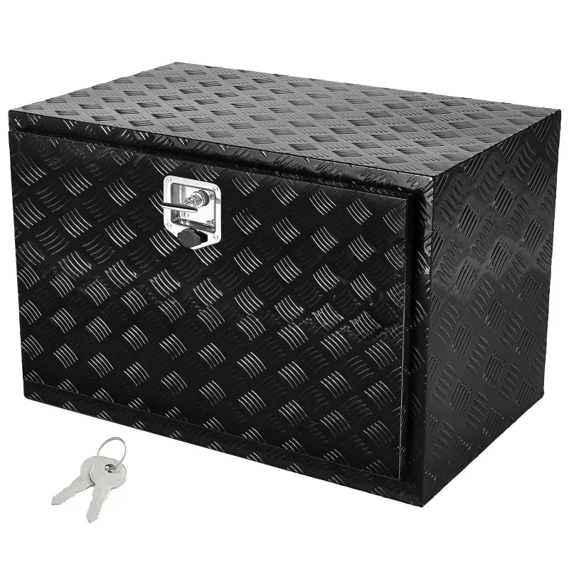 Caja de herramientas para camión,vevor 121,9 x 61 x 61 cm,caja inferior,montaje inferior,caja de almacenamiento de aluminio con cerradura y llaves