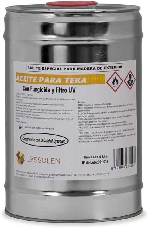 Aceite teca lyssolen 1l incoloro