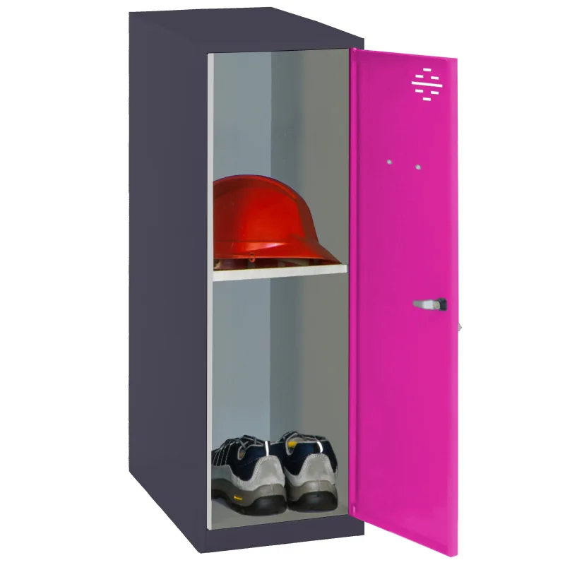 Casillero metálico simonlocker (91,5x30x50cm) antracita y rosa