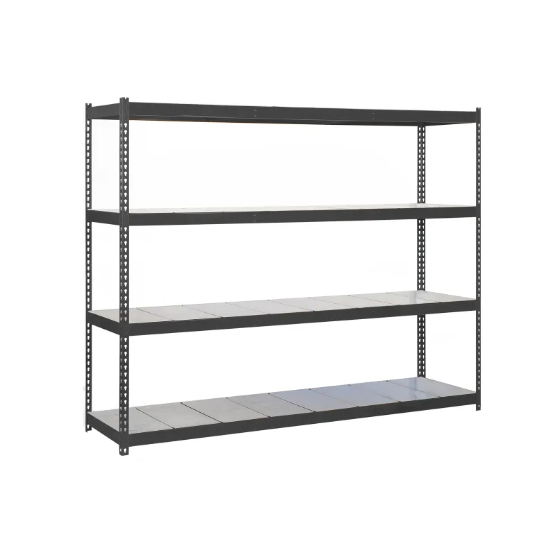 Estantería metálica sin tornillos simonrack de 4 estantes (200x120x75cm) antracita y galvanizado