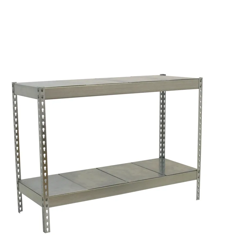 Estantería metálica sin tornillos simonrack de 2 estantes (90x150x75cm) galvanizado