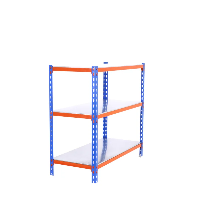 Estantería metálica en kit de 100x110x30cm y carga máx.200 kg por balda color antracita/naranja/galvanizado