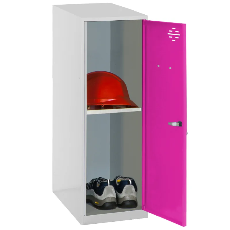 Casillero metálico simonlocker (91,5x30x50cm) gris y rosa