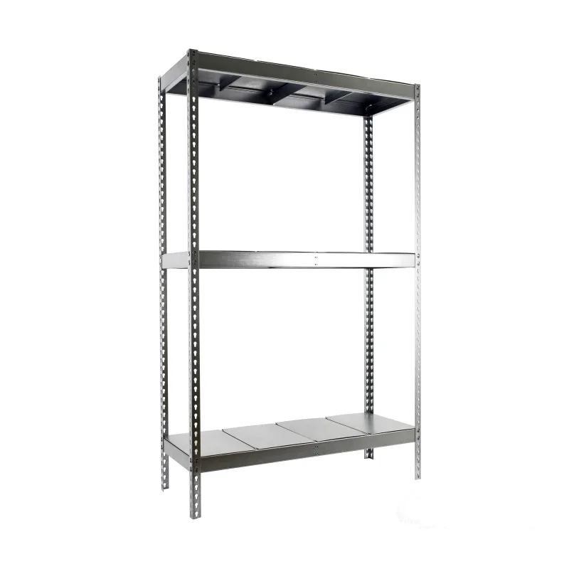 Estantería metálica sin tornillos simonrack de 3 estantes (150x150x45cm) galvanizado