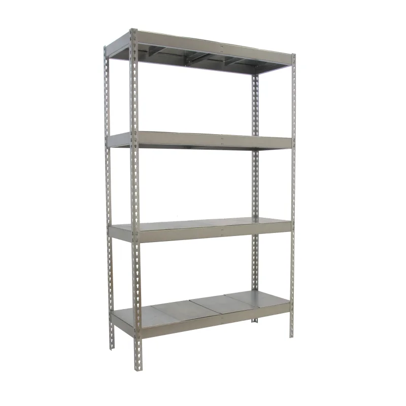 Estantería metálica sin tornillos simonrack de 4 estantes (200x240x60cm) galvanizado