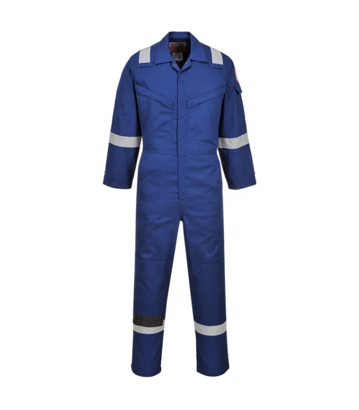 Mono superligero, ignífugo y antiestático 210g con cintas reflectantes portwest regular fr21