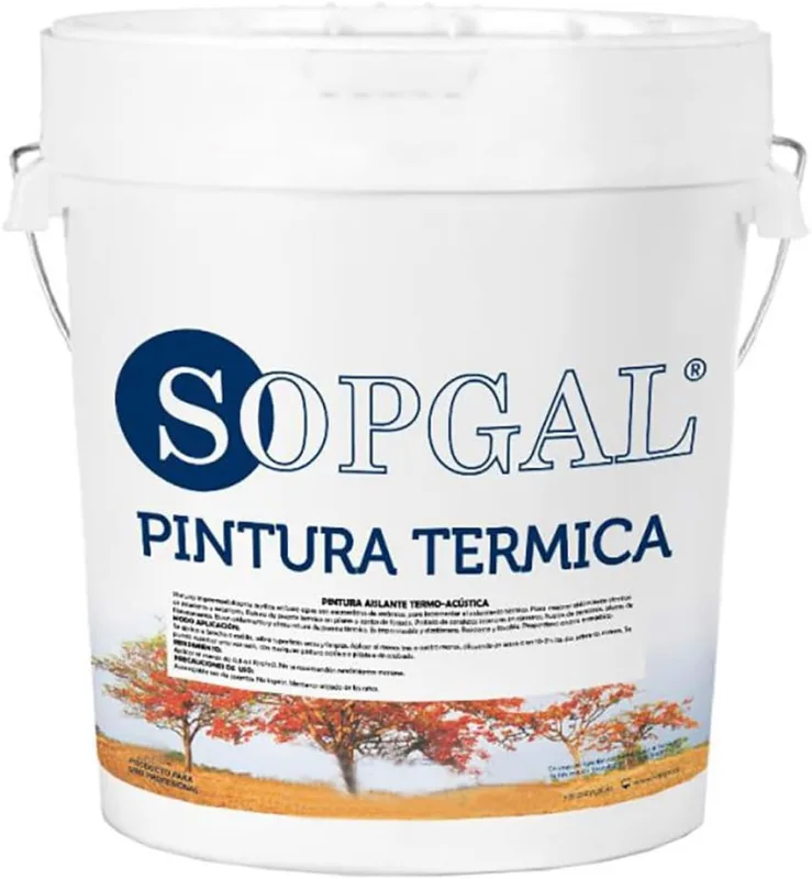Pintura térmica tejados de chapa sopgal: (carta ral, 15l) - protege el metal, aísla del calor, baja la temperatura interior de la vivienda