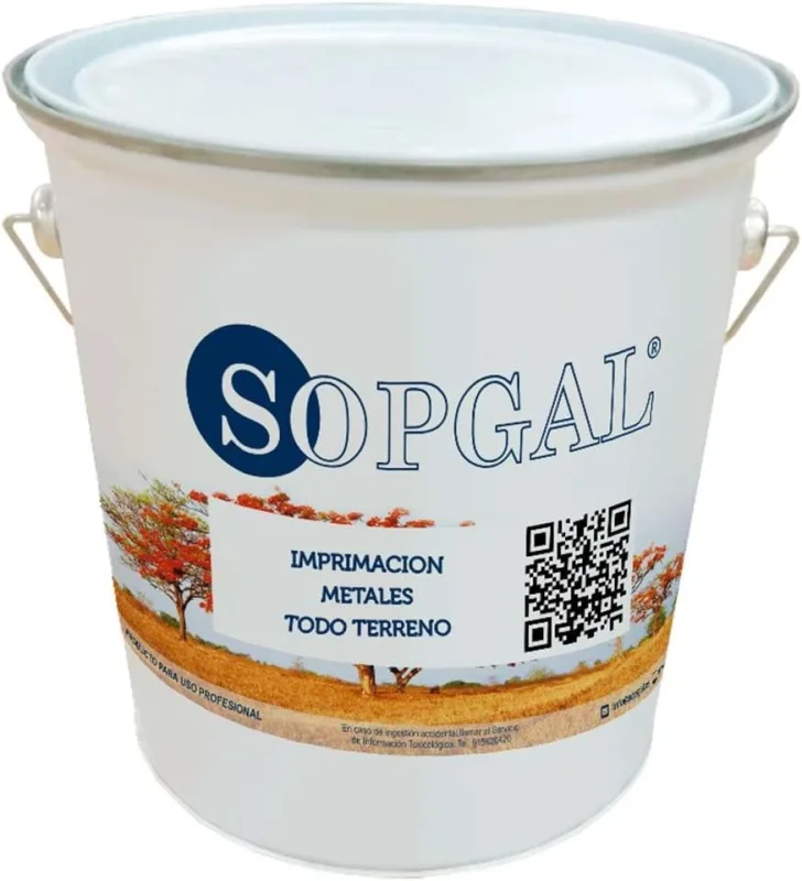 Imprimación metales especial agarre y protección sopgal (4l) - protege y prepara las superficies metálicas antes de aplicar la pintura. secado rápido