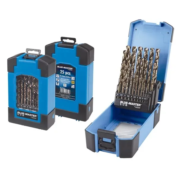 Juego 25 brocas hss din338 d1-13x0.5mm.