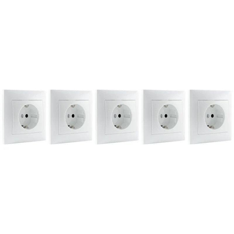 Pack de 5 schuko lexman lika blanco