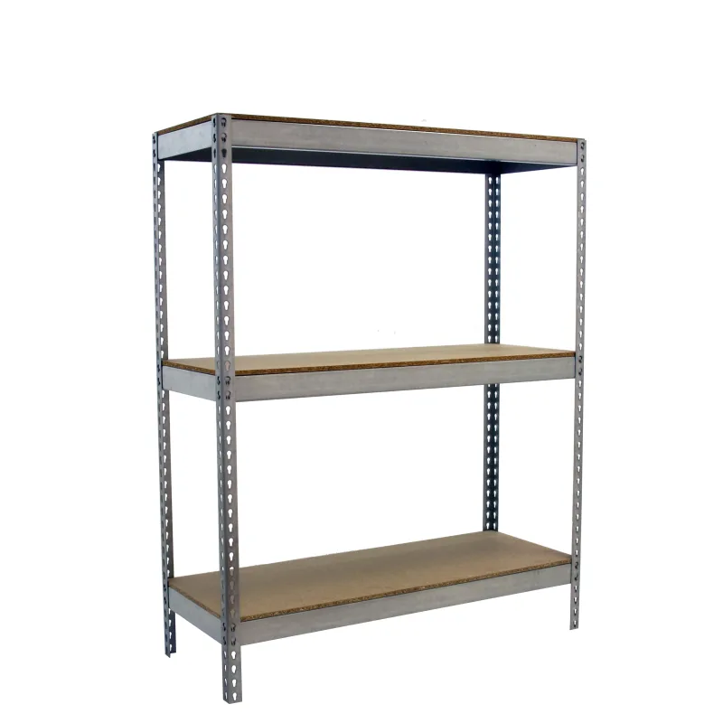 Estantería en kit de 150x120x60cm de carga máx. 400 kg por balda color galvanizado/madera