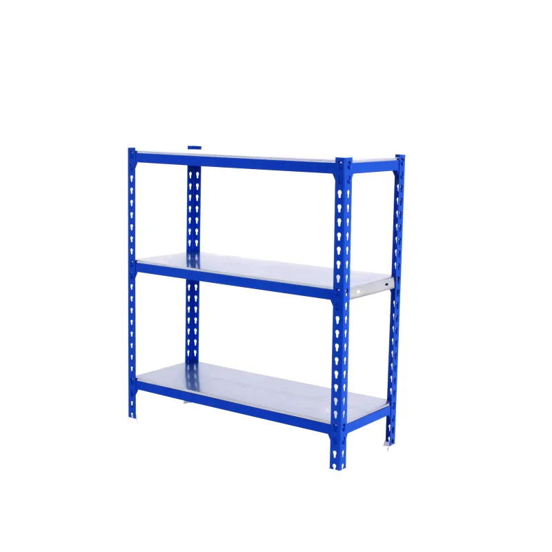 Estantería metálica en kit de 90x80x40 cm y carga máx.180 kg por balda color azul/galvanizado