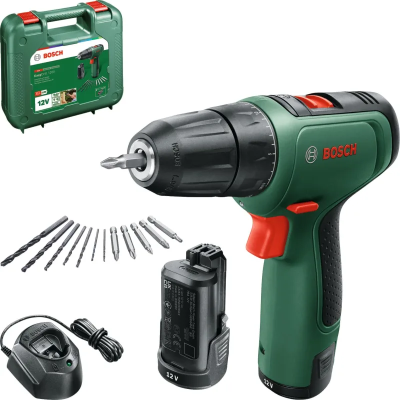 Taladro a batería bosch 12v - 2 baterías - easydrill 1200