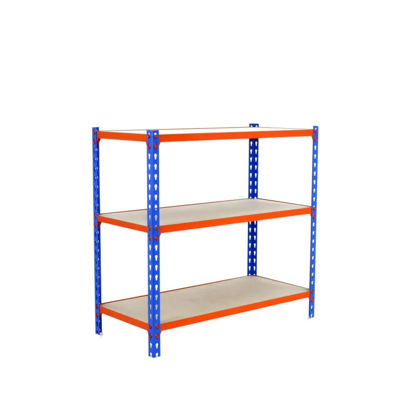 Estantería en kit de 90x110x40cm de carga máx. 200 kg por balda color azul/naranja/madera