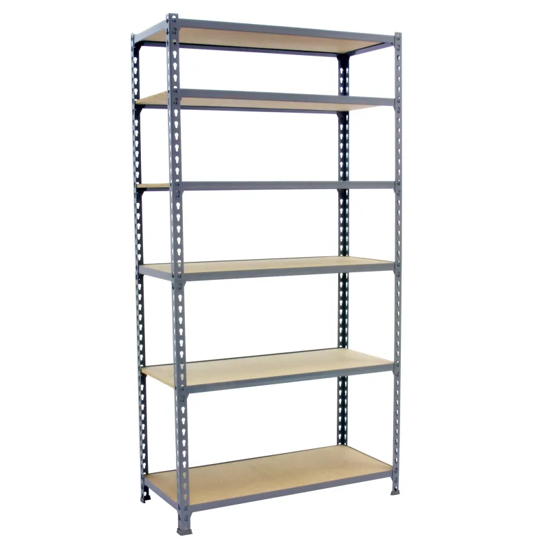 Estantería en kit de 250x100x50cm de carga máx. 150 kg por balda color gris/madera